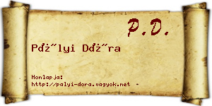 Pályi Dóra névjegykártya