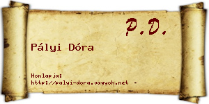 Pályi Dóra névjegykártya